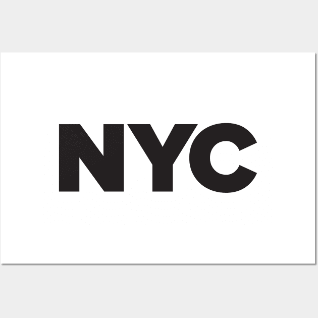 NYC - New York proud city print - black Wall Art by retropetrol